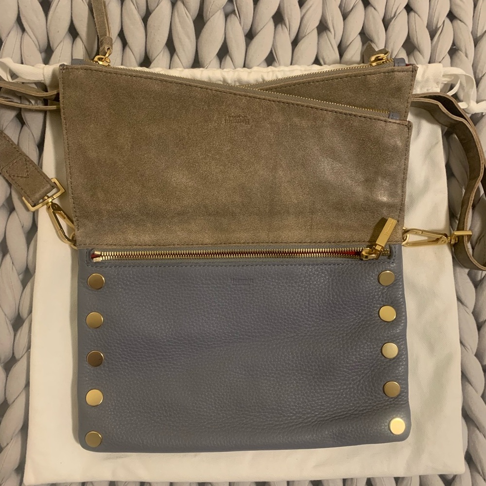 Hammitt Dillon Bag Pewter and Daybreak Blue
